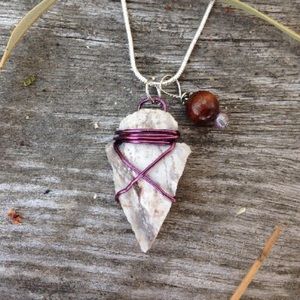 Wire Wrapped Arrowhead Necklace